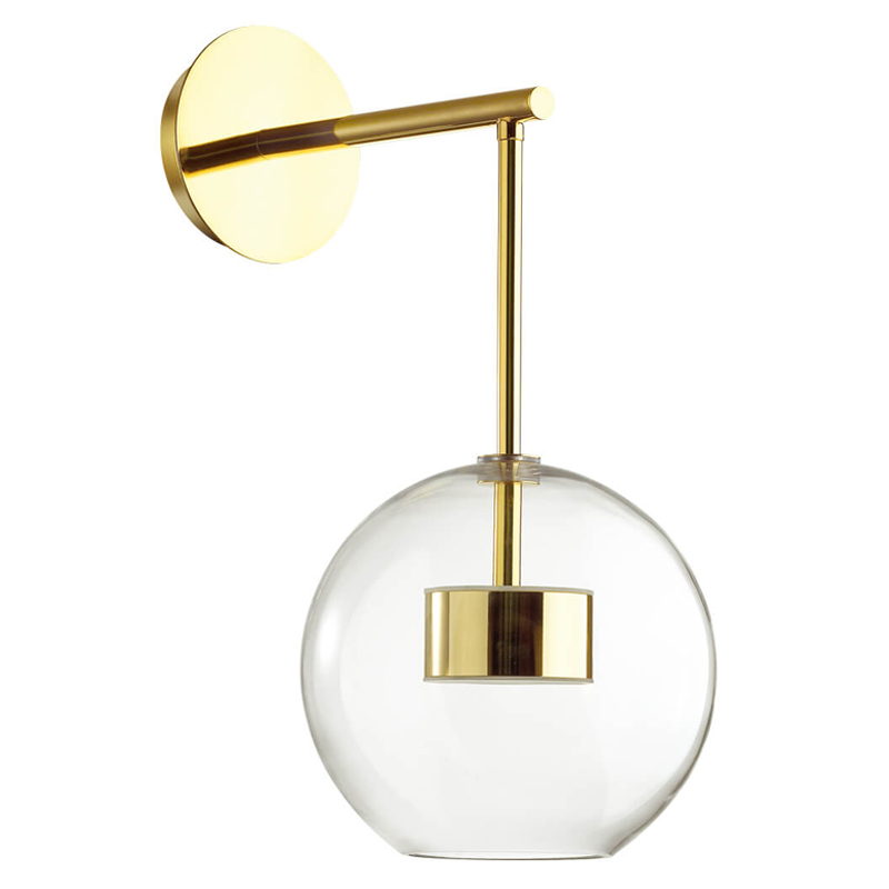 Бра Transparent Bubble Sconce gold Прозрачный Глянцевое золото Бра Transparent Bubble Sconce gold Прозрачный Глянцевое золото в Грозном | Loft Concept