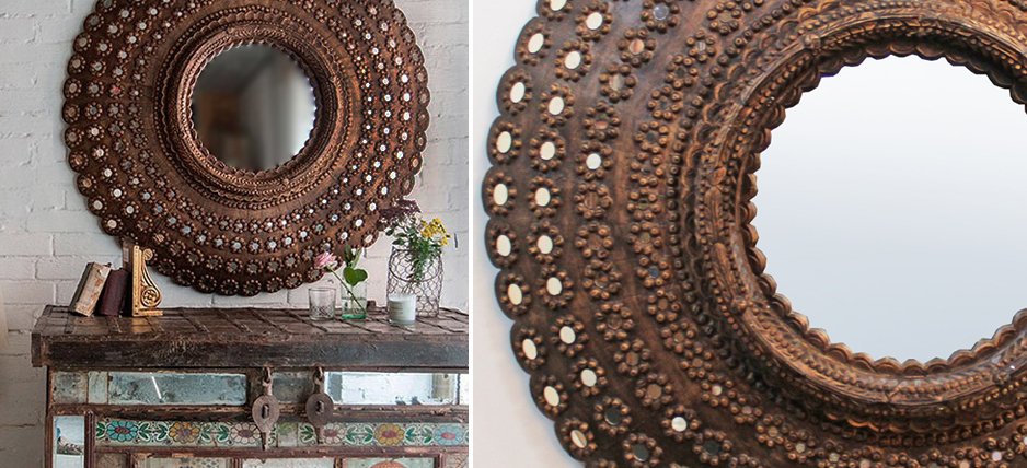 Зеркало Peacock Mirrors circle Restoration Hardware Зеркало Peacock Mirrors circle Restoration Hardware - Loft-Concept в Грозном