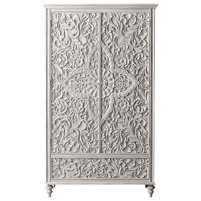 Шкаф Indian Antique White Furniture Cabinet белый Белый в Грозном | Loft Concept 