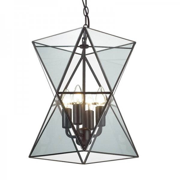 Люстра PolyPyramid Glass Pendant 4 Прозрачный Люстра PolyPyramid Glass Pendant 4 Прозрачный в Грозном | Loft Concept