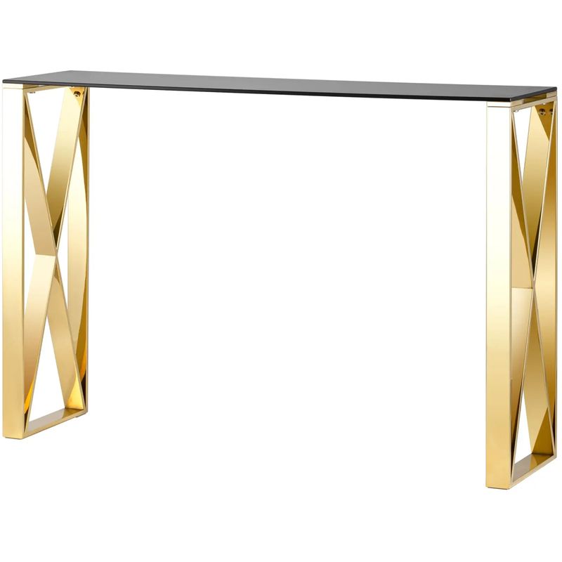 Консоль Lannes Collection Gold Золотой Стекло Смок Консоль Lannes Collection Gold Золотой Стекло Смок в Грозном | Loft Concept