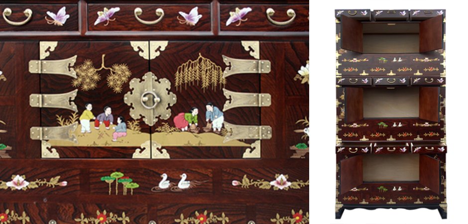 Китайский кабинетный шкаф Chinese cabinet "promenade" Китайский кабинетный шкаф Chinese cabinet "promenade" - Loft-Concept в Грозном