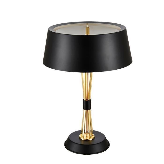Настольная лампа MILES TABLE LAMP Delightful Глянцевое золото Черный Белый Настольная лампа MILES TABLE LAMP Delightful Глянцевое золото Черный Белый в Грозном | Loft Concept