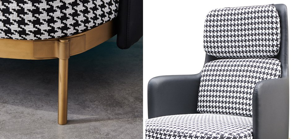 Кресло Pied de poule Gray high Armchair Кресло Pied de poule Gray high Armchair - Loft-Concept в Грозном
