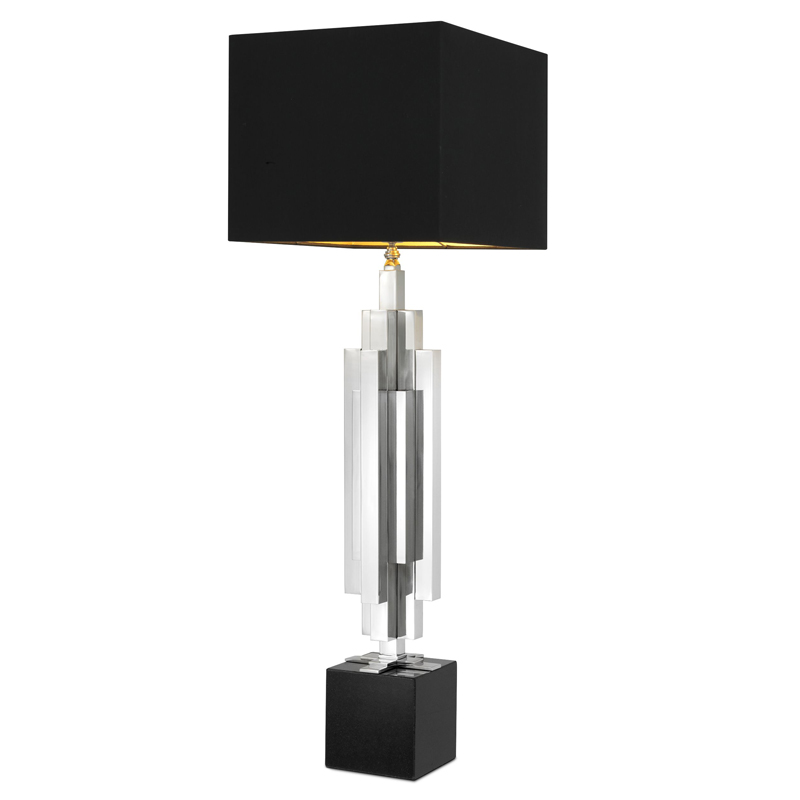 Настольная лампа Eichholtz Table Lamp Ellis Никель Черный Настольная лампа Eichholtz Table Lamp Ellis Никель Черный в Грозном | Loft Concept