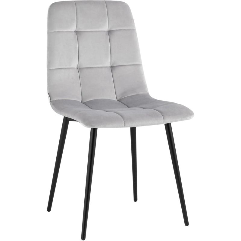 Стул NANCY Chair Молочный Велюр Молочный Черный Стул NANCY Chair Молочный Велюр Молочный Черный в Грозном | Loft Concept