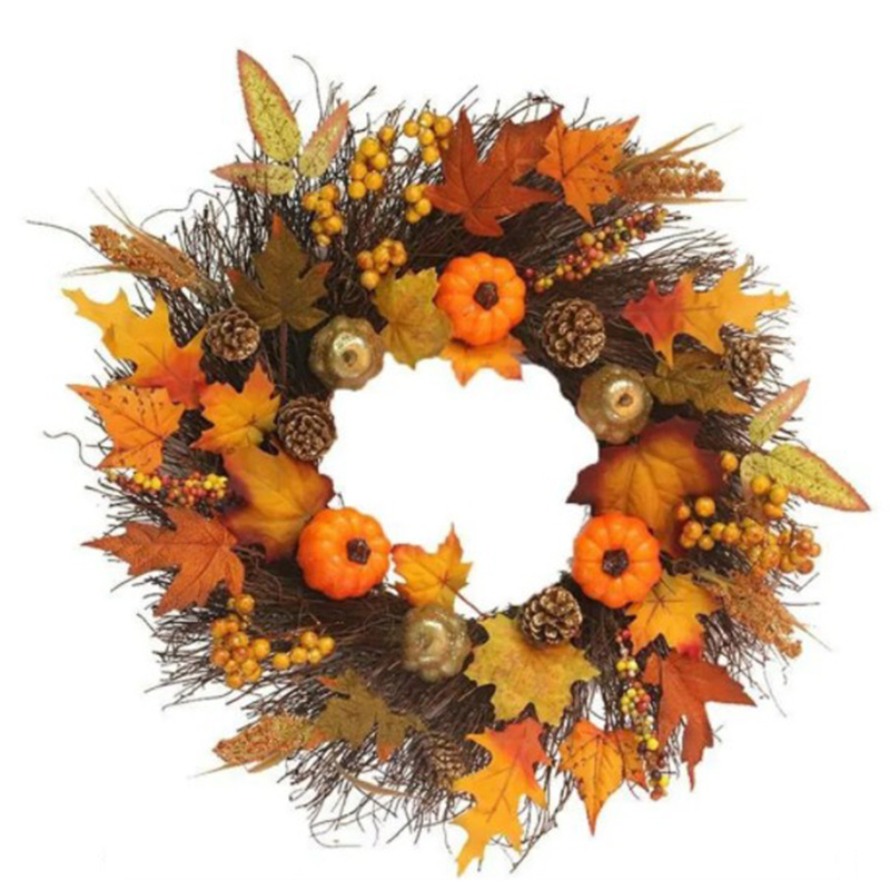 Аксессуар на стену Halloween Wreath Оранжевый Коричневый Аксессуар на стену Halloween Wreath Оранжевый Коричневый в Грозном | Loft Concept