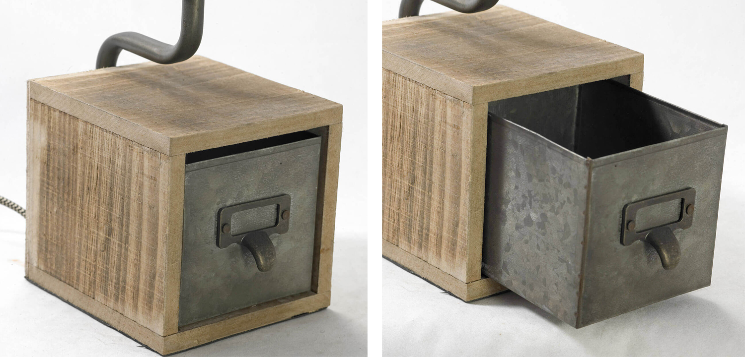 Настольная лампа Loft lamp with box - фото