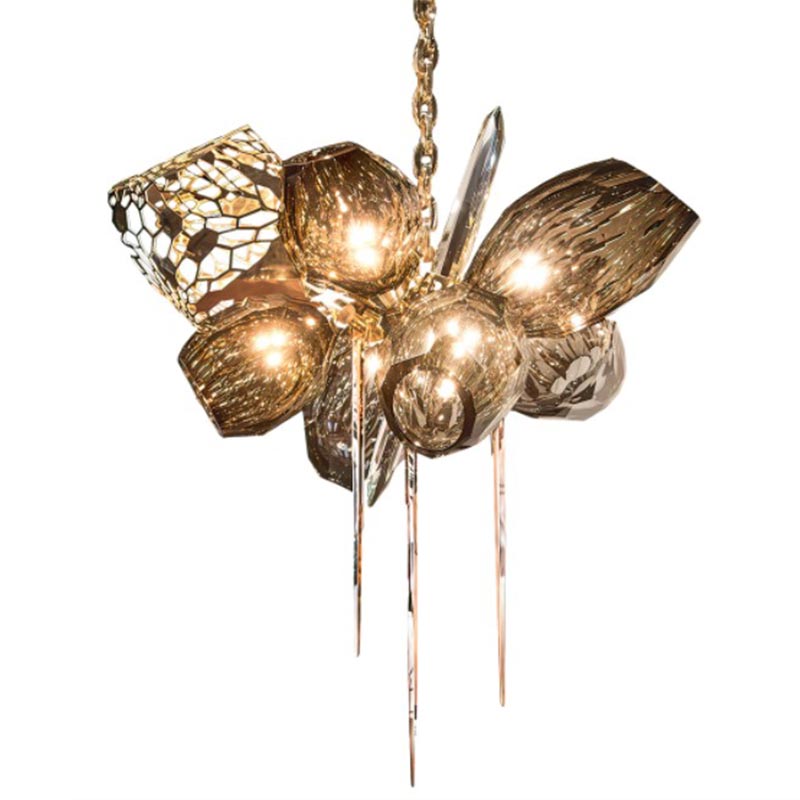 Люстра Britannica Chandelier Oval Barlas Baylar Бронза Янтарный Серый Люстра Britannica Chandelier Oval Barlas Baylar Бронза Янтарный Серый в Грозном | Loft Concept