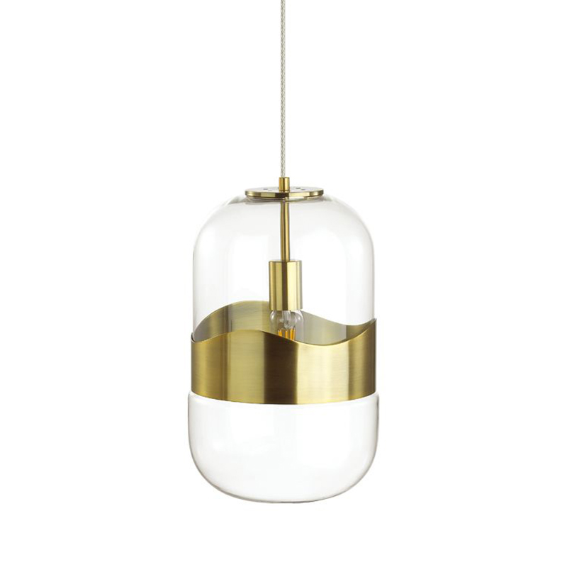 Подвесной светильник Igon Gold Hanging Lamp Золотой Прозрачный Подвесной светильник Igon Gold Hanging Lamp Золотой Прозрачный в Грозном | Loft Concept