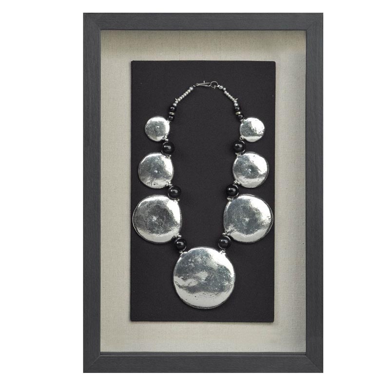 Панно Necklace Wall Accessory III Черный Серебряный Панно Necklace Wall Accessory III Черный Серебряный в Грозном | Loft Concept