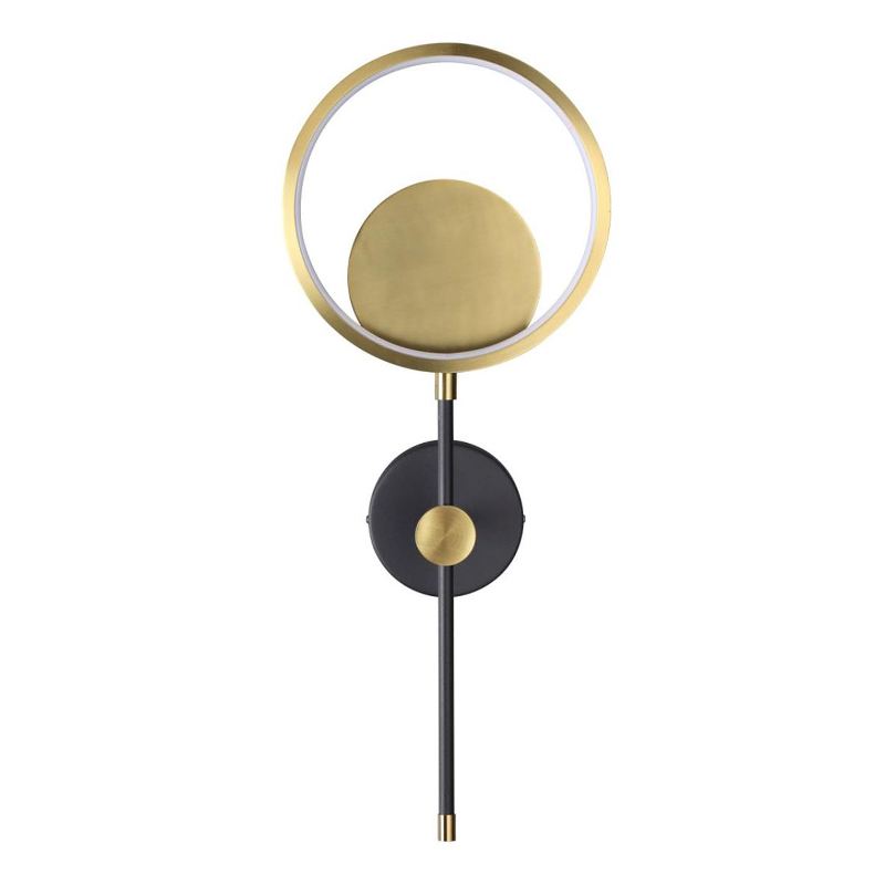 Бра Bendik Gold Ring Wall lamp B Золотой Черный Бра Bendik Gold Ring Wall lamp B Золотой Черный в Грозном | Loft Concept