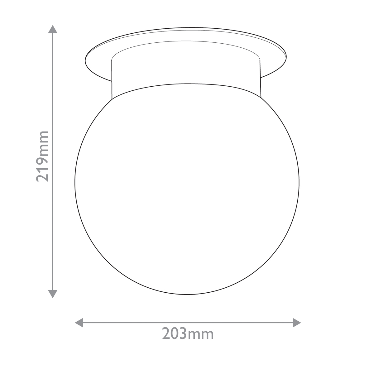 Потолочный светильник с белым матовым шарообразным плафоном Kichler в Грозном