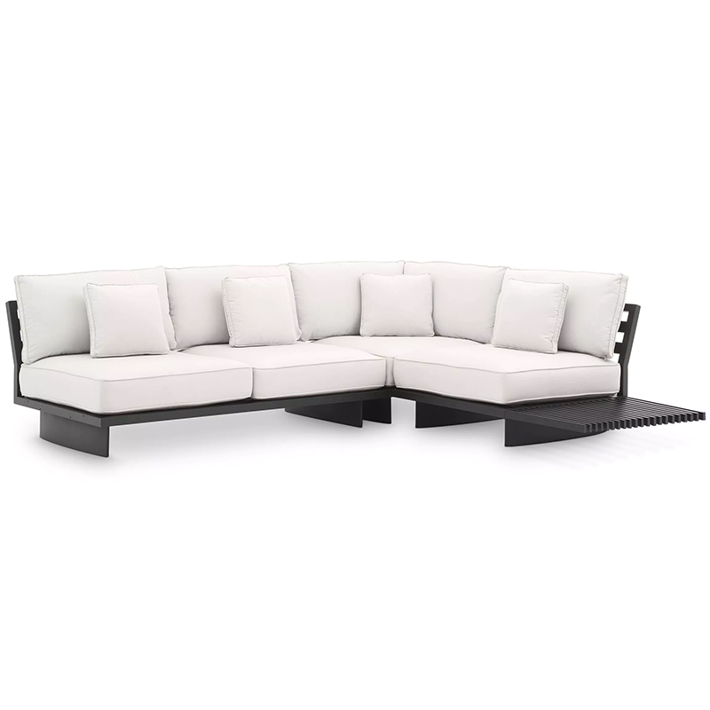 Модульный диван Eichholtz Sofa Royal Palm Белый Черный Черный Белый Модульный диван Eichholtz Sofa Royal Palm Белый Черный Черный Белый в Грозном | Loft Concept