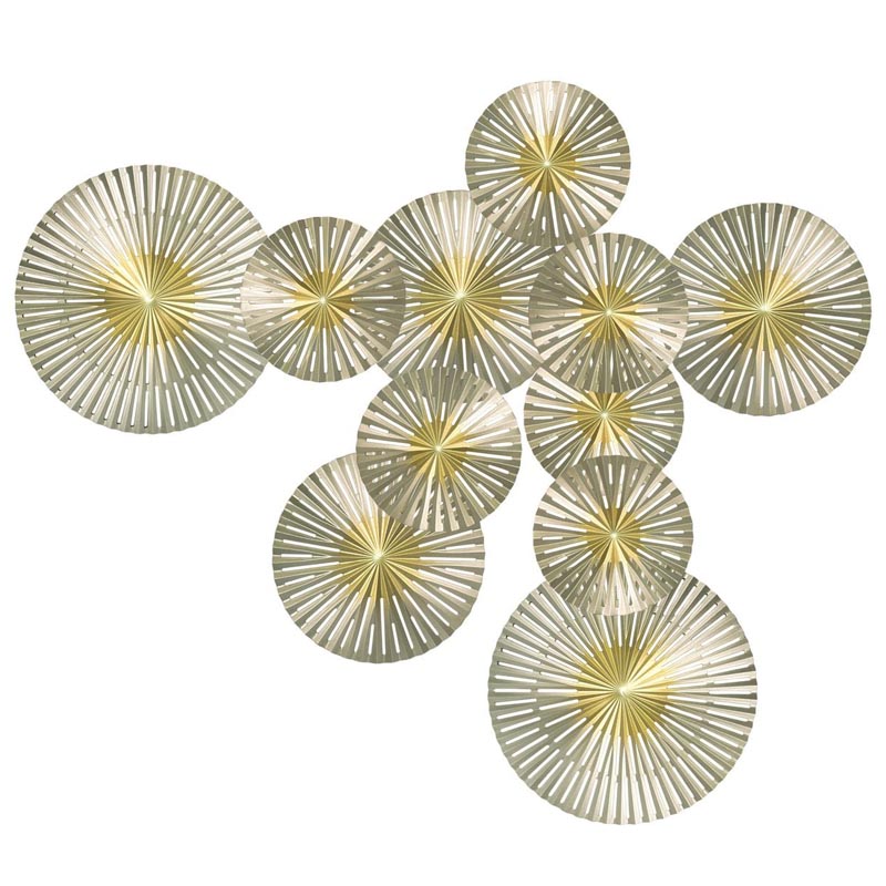 Арт-объект Apollo Gold and Silver Wall Plaque Disc gap 11 Золотой Серебряный Арт-объект Apollo Gold and Silver Wall Plaque Disc gap 11 Золотой Серебряный в Грозном | Loft Concept