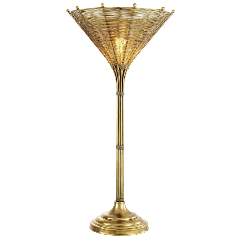 Настольная лампа Eichholtz Table Lamp Kon Tiki Латунь Черный Настольная лампа Eichholtz Table Lamp Kon Tiki Латунь Черный в Грозном | Loft Concept