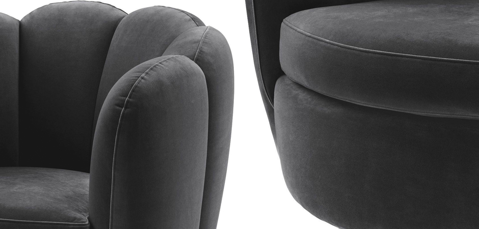 Кресло Eichholtz Swivel Chair Mirage dark grey Кресло Eichholtz Swivel Chair Mirage dark grey - Loft-Concept в Грозном
