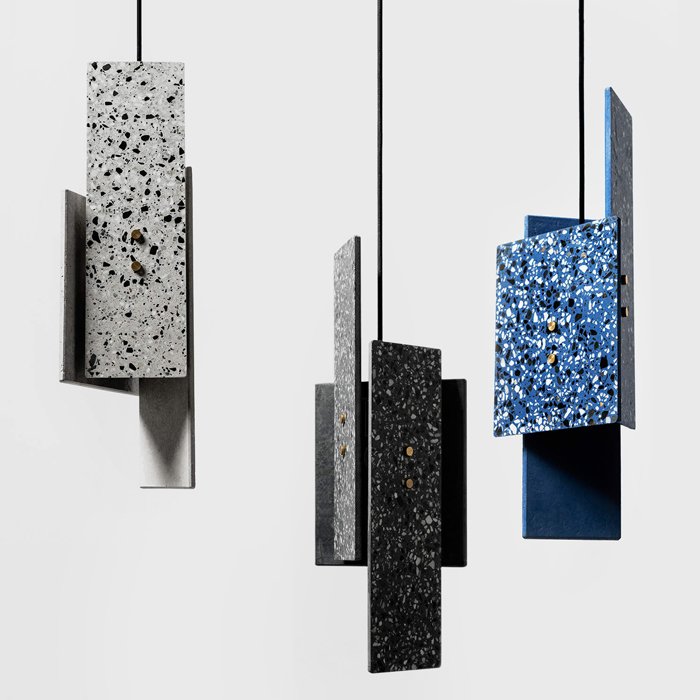 Подвесной светильник Granite Pendant Черный Синий Серый Подвесной светильник Granite Pendant Черный Синий Серый в Грозном | Loft Concept