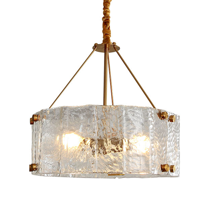 Люстра Portsmouth Glass Chandelier Латунь Прозрачный Люстра Portsmouth Glass Chandelier Латунь Прозрачный в Грозном | Loft Concept