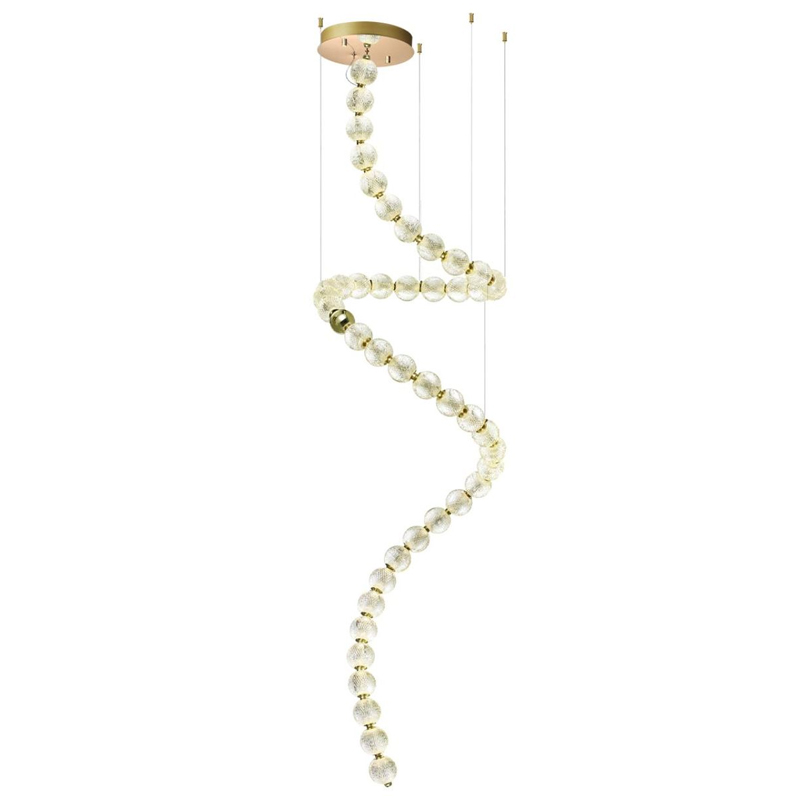 Большая светодиодная люстра Crystal Globule Spiral Золото Золотой Прозрачный Большая светодиодная люстра Crystal Globule Spiral Золото Золотой Прозрачный в Грозном | Loft Concept