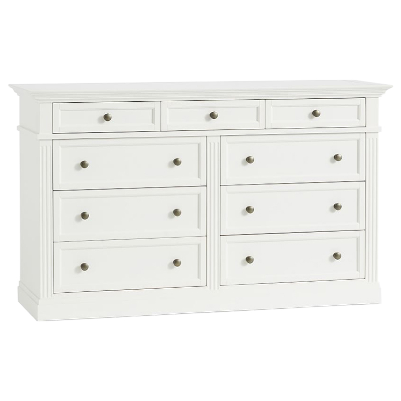 Комод 9 ящиков Benjamin Chest of 9 Drawers Бежево-серый Белый Коричневый Комод 9 ящиков Benjamin Chest of 9 Drawers Бежево-серый Белый Коричневый в Грозном | Loft Concept