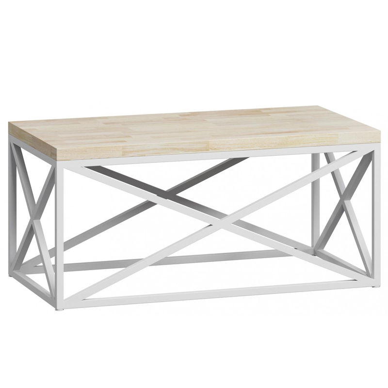 Кофейный стол Industrial Oak Geometric Coffee Table white Белый Кофейный стол Industrial Oak Geometric Coffee Table white Белый в Грозном | Loft Concept