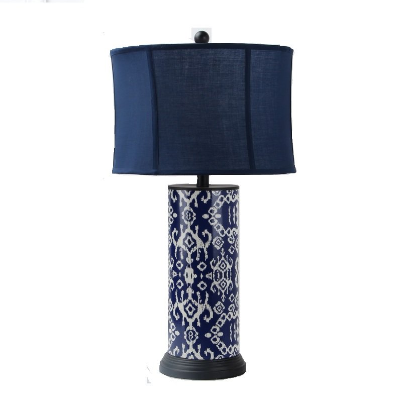 Настольная лампа Deep Blue Table Lamp Синий Белый Настольная лампа Deep Blue Table Lamp Синий Белый в Грозном | Loft Concept