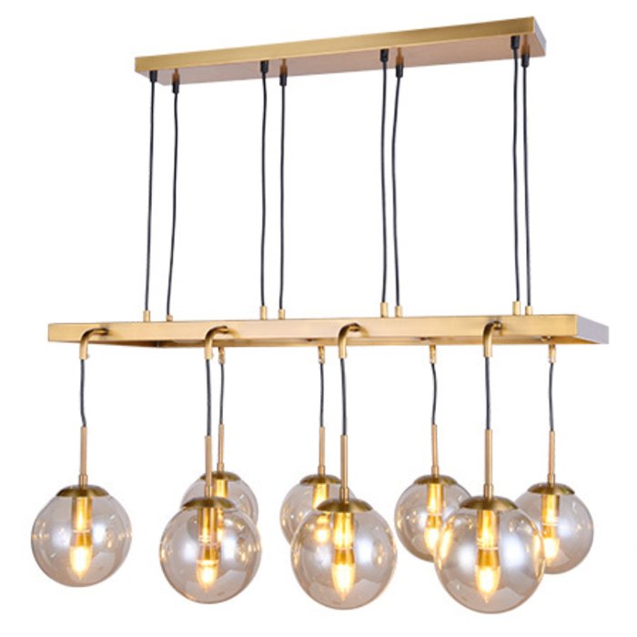 Люстра Bistro Globe Rectangle Smok Золотой Янтарь (Amber) Люстра Bistro Globe Rectangle Smok Золотой Янтарь (Amber) в Грозном | Loft Concept