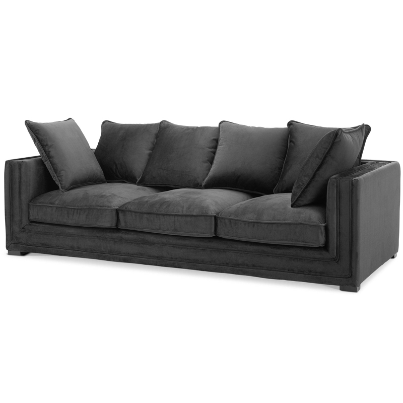 Диван Eichholtz Sofa Menorca black Черный Диван Eichholtz Sofa Menorca black Черный в Грозном | Loft Concept