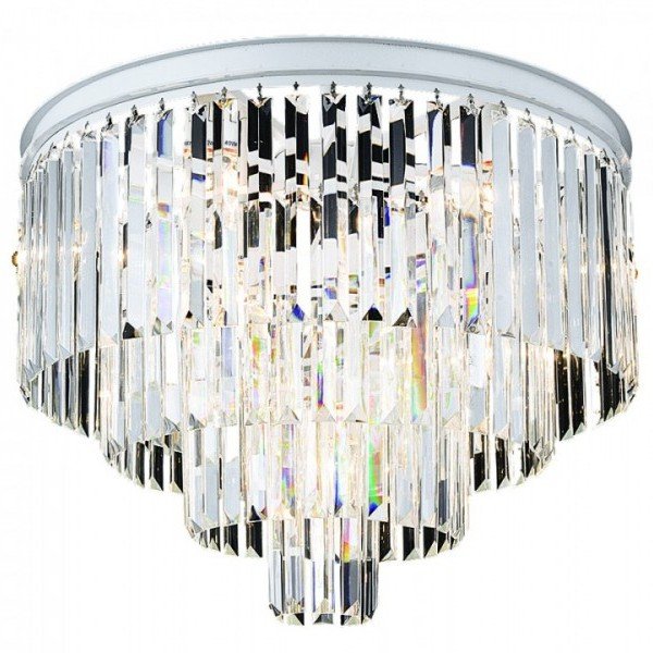 Потолочный светильник RH Odeon Clear Glass ceiling chandelier 4 Square Белый Прозрачное Стекло в Грозном | Loft Concept 