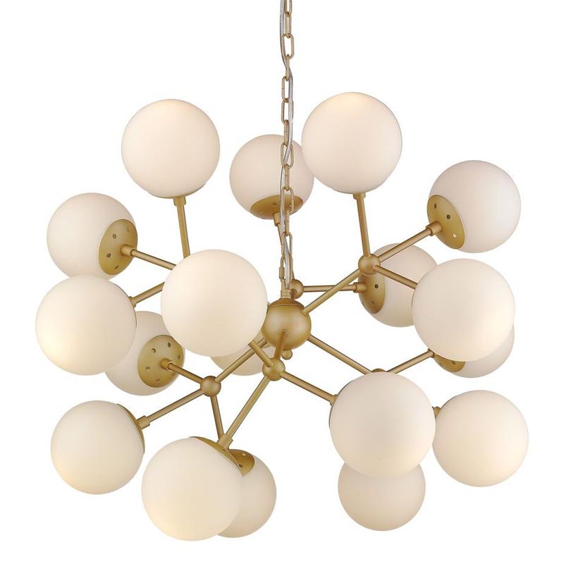 Люстра Berries Chandelier white matt 75 Золотой Белое матовое стекло Люстра Berries Chandelier white matt 75 Золотой Белое матовое стекло в Грозном | Loft Concept