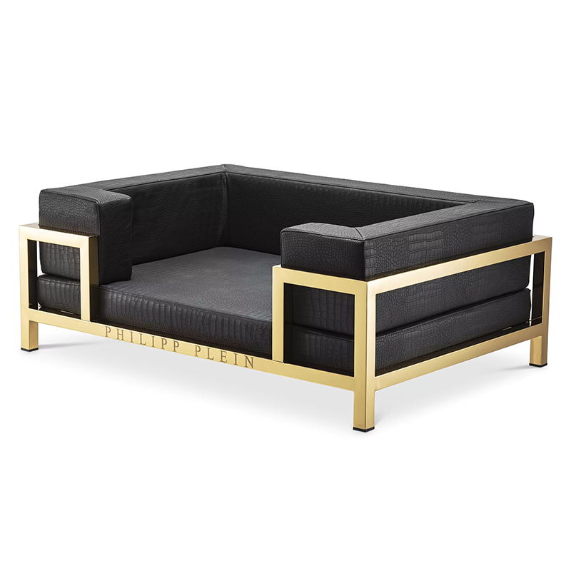 Лежанка для домашних животных Philipp Plein Dogbed High Conic Limited XL Gold Черный Золотой Лежанка для домашних животных Philipp Plein Dogbed High Conic Limited XL Gold Черный Золотой в Грозном | Loft Concept