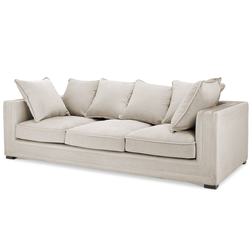 Диван Eichholtz Sofa Menorca Stone grey Бежево-серый Черный Диван Eichholtz Sofa Menorca Stone grey Бежево-серый Черный в Грозном | Loft Concept