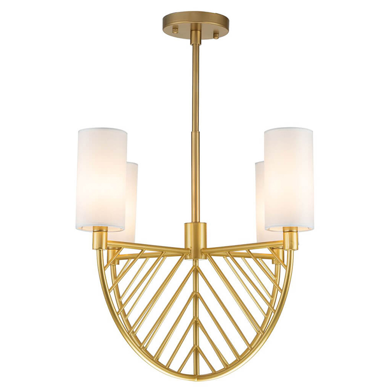 Люстра Arch Lattice Chandelier 4 матовое золото Белый Люстра Arch Lattice Chandelier 4 матовое золото Белый в Грозном | Loft Concept