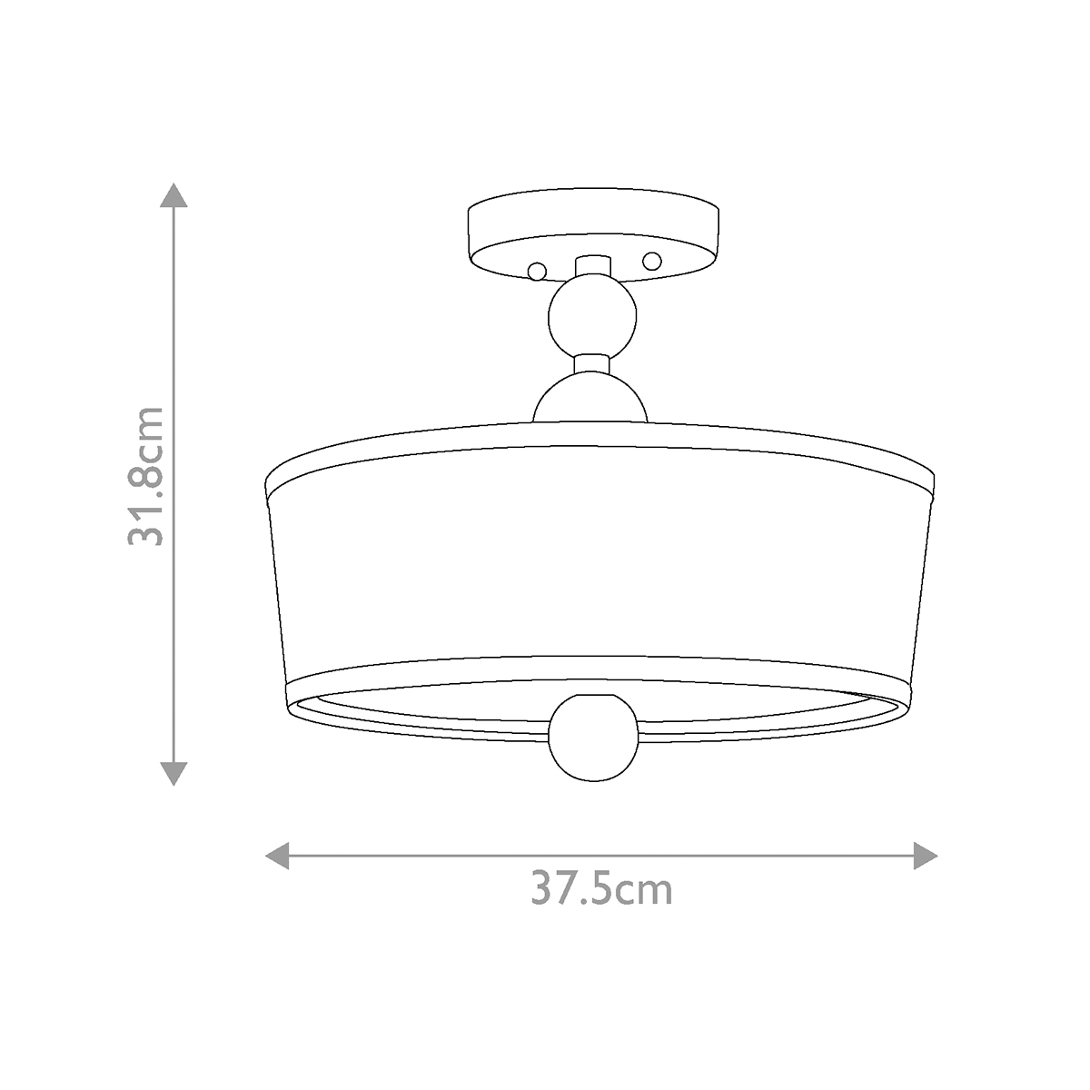 Потолочный светильник с белым цилиндрическим плафоном и шарообразными деталями Hinkley в Грозном