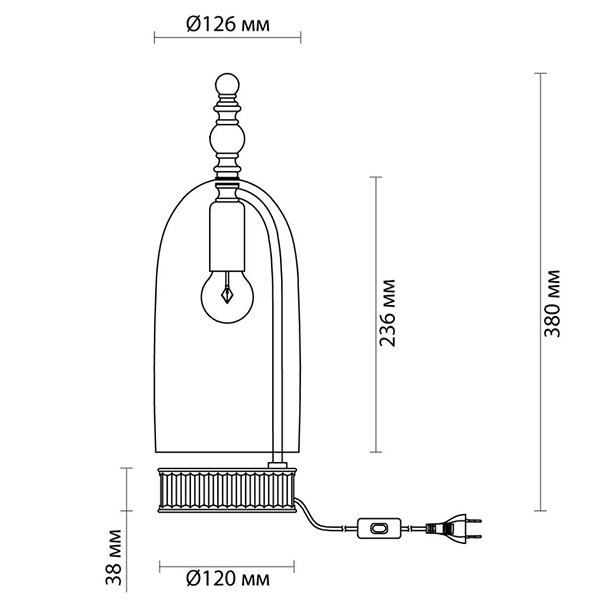 Настольная лампа Glass Dome Bronze Настольная лампа Glass Dome Bronze в Грозном