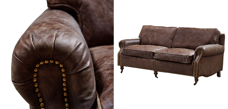 Диван RH CLASSIC LANCASTER Brown leather double Диван RH CLASSIC LANCASTER Brown leather double - Loft-Concept в Грозном