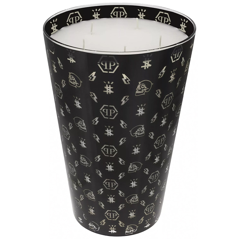 Свеча Philipp Plein Candle Monogram XL Черный Белый Свеча Philipp Plein Candle Monogram XL Черный Белый в Грозном | Loft Concept
