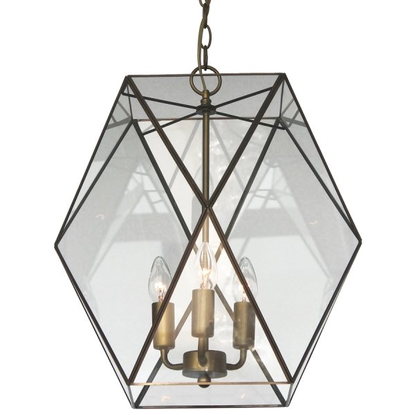 Подвесной светильник Rombius Pendant large III clear glass Латунь Античная полированная Подвесной светильник Rombius Pendant large III clear glass Латунь Античная полированная в Грозном | Loft Concept