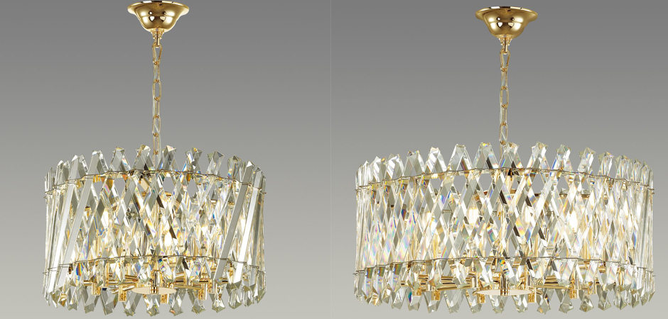 Люстра Crystal Crossed Stripes Gold Люстра Crystal Crossed Stripes Gold - Loft-Concept в Грозном