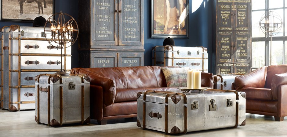 Комод в стиле Лофт RH Richards Polished Aluminum Trunks Chest Комод в стиле Лофт RH Richards Polished Aluminum Trunks Chest - Loft-Concept в Грозном