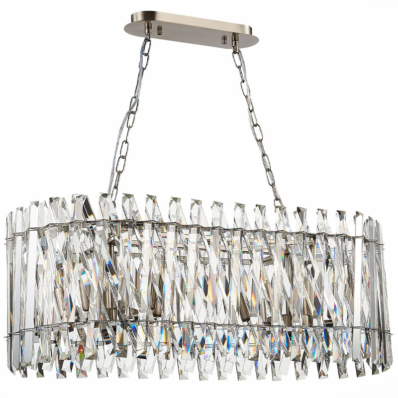 Люстра Kaeden Glass Chandelier 80 Никель Прозрачный Люстра Kaeden Glass Chandelier 80 Никель Прозрачный в Грозном | Loft Concept