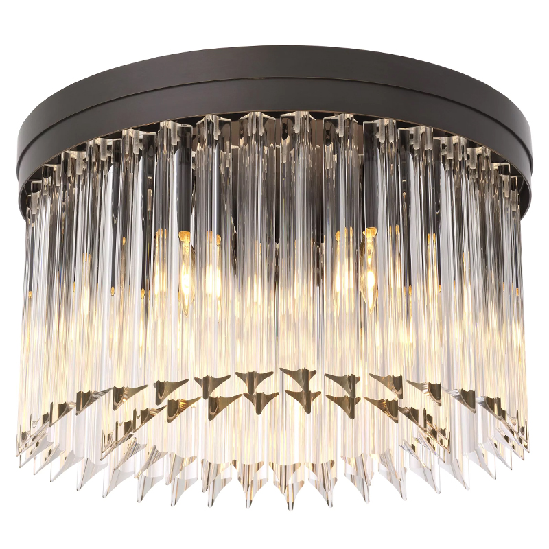 Потолочный светильник Eichholtz Ceiling Lamp Evina Bronze Прозрачное Стекло Темная бронза Потолочный светильник Eichholtz Ceiling Lamp Evina Bronze Прозрачное Стекло Темная бронза в Грозном | Loft Concept