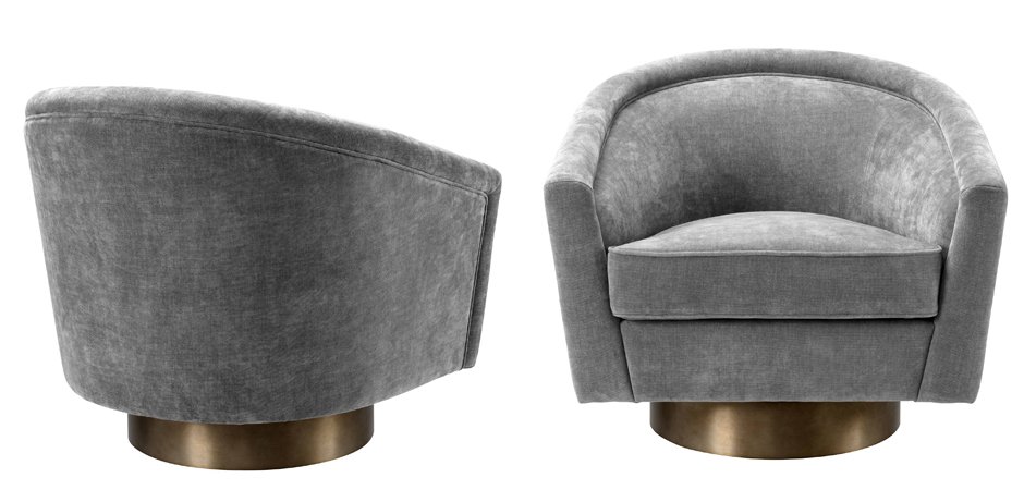 Кресло Eichholtz Swivel Chair Catene Grey Кресло Eichholtz Swivel Chair Catene Grey - Loft-Concept в Грозном