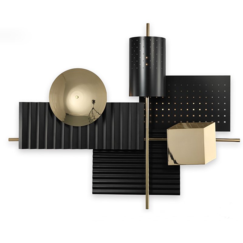 Бра Abstra black&gold Глянцевое золото Черный Бра Abstra black&gold Глянцевое золото Черный в Грозном | Loft Concept