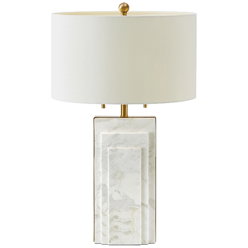 Дизайнерский настольный светильник Deco Marble Table Lamp Золотой Молочный Белый Мрамор Bianco Дизайнерский настольный светильник Deco Marble Table Lamp Золотой Молочный Белый Мрамор Bianco в Грозном | Loft Concept