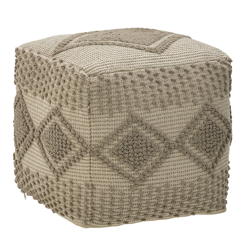 Пуф Kelim Pattern Beige Бежево-серый Пуф Kelim Pattern Beige Бежево-серый в Грозном | Loft Concept