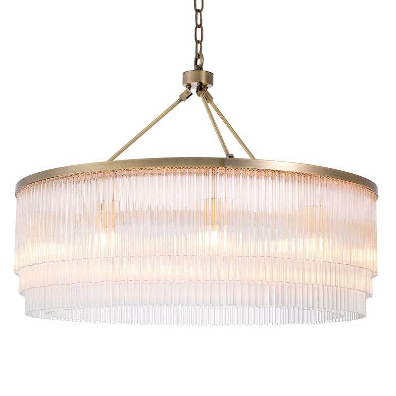 Люстра Eichholtz Chandelier Hector L Brass Латунь Прозрачное Стекло Люстра Eichholtz Chandelier Hector L Brass Латунь Прозрачное Стекло в Грозном | Loft Concept