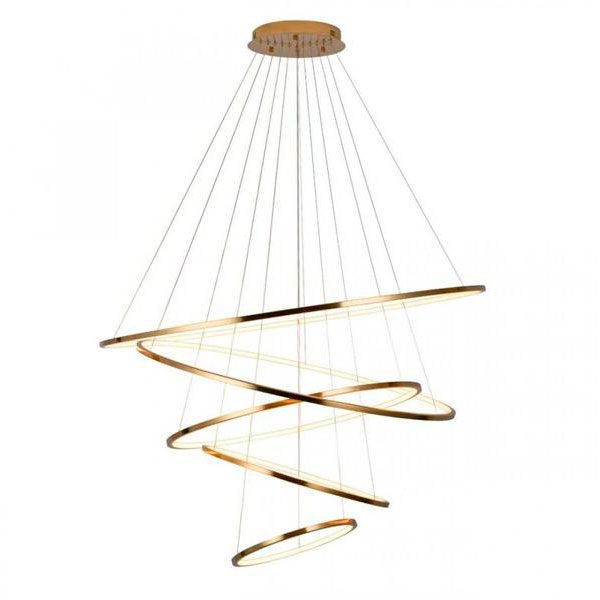 Люстра кольца Ring Horizontal Quintet Gold Золотой Люстра кольца Ring Horizontal Quintet Gold Золотой в Грозном | Loft Concept