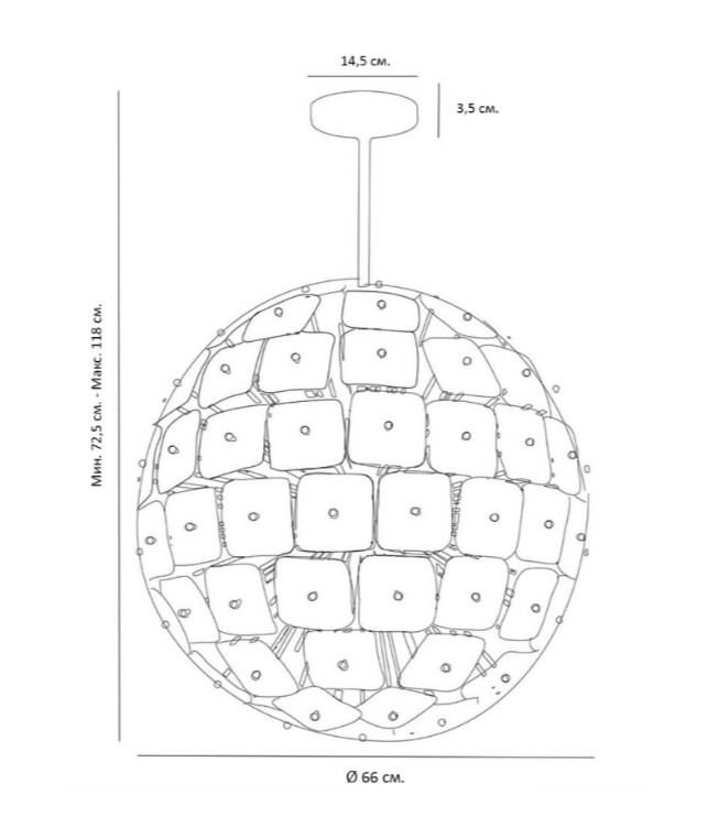 Люстра Sputnik Square Matt Chandelier Люстра Sputnik Square Matt Chandelier в Грозном